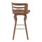 Armen Living Verne 30" Swivel Gray Faux Leather and Walnut Wood Bar Stool LCVRBAWAGR30 - alternate 8